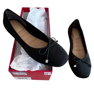 NEW Kelly & Katie Sasha Knit Square Toe Black Women’s Ballet Flat Size 8.5